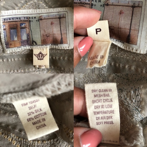 Anthropologie Burning Torch Silk Beaded Tank Top S - Picture 7 of 8